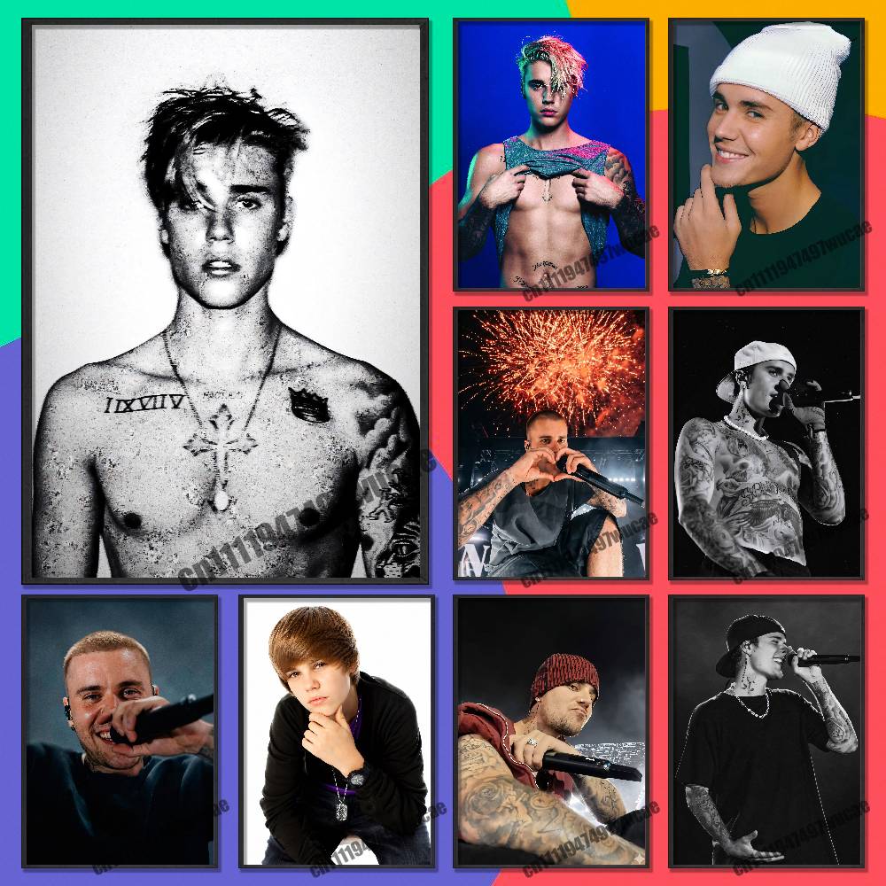 Custom Map Poster - Voor J-Justin Singer B-Bieber Poster Muurschilderingen