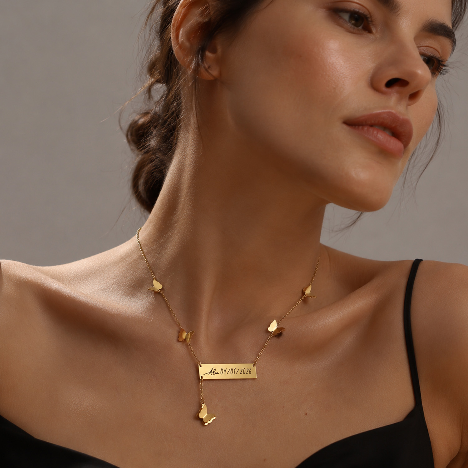 Gepersonaliseerde vlinder naam - Handwriting Necklace Bar recensie en prijs