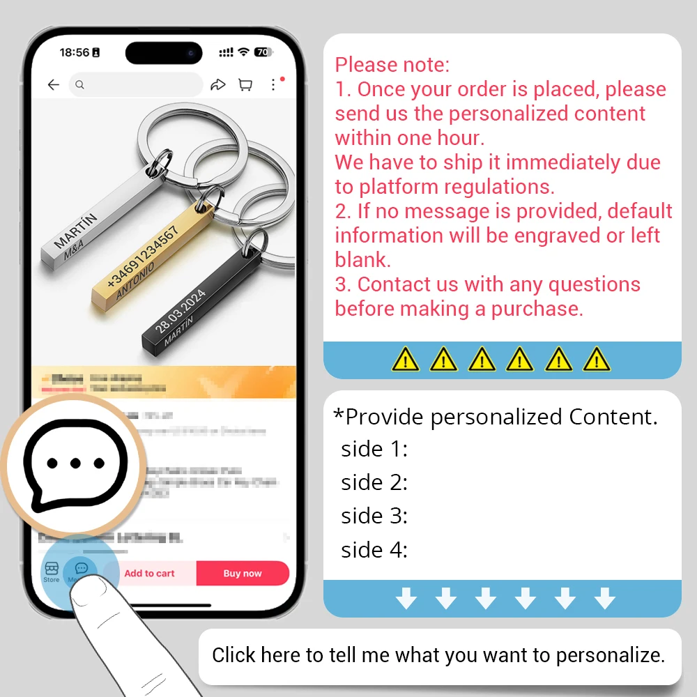 Gepersonaliseerde 3D Bar Sleut - Initial Ring Custom recensie en prijs