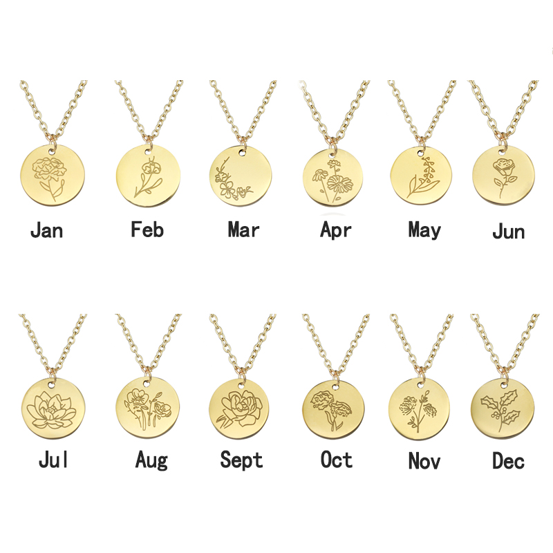 Titanium Staal December Bloem  - Birth Flower Necklace recensie en prijs
