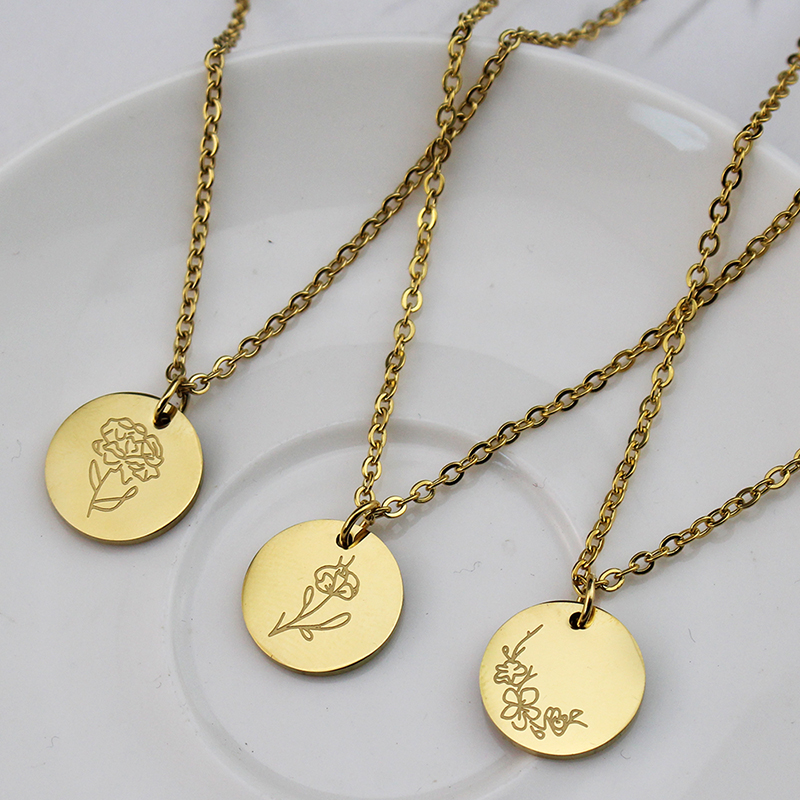 Titanium Staal December Bloem  - Birth Flower Necklace recensie en prijs